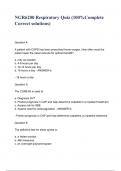 NGR6200 Respiratory Quiz (100%Complete Correct solutions)