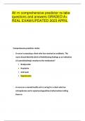 Ati rn comprehensive predictor re-take questions and answers GRADED A+ REAL EXAM/UPDATED 2023 APRIL
