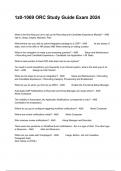 1z0-1069 ORC Study Guide Exam 2024 Questions Rated 100&percnt; With Complete Answers