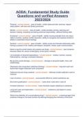 AODA&colon; Fundamental Study Guide Questions and verified Answers 2023&sol;2024