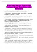 Roadway Worker Protection Training Exam Questions with Solutions