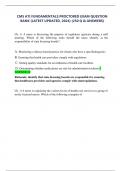 CMS ATI FUNDAMENTALS PROCTORED EXAM QUESTION BANK &lpar;LATEST UPDATED&comma; 2024&rpar; &lpar;250 Q & ANSWERS&rpar;