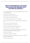 CMS ATI FUNDAMENTALS 250 EXAM QUESTIONS AND ANSWERS WITH RATIONALES GRADED A&period;