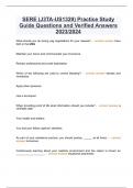 SERE &lpar;J3TA-US1329&rpar; Practice Study Guide Questions and Verified Answers 2023&sol;2024