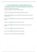 CASLI GENERALIST KNOWLEDGE EXAM &lpar;Formerly&comma; The NIC Written&rpar; Questions And Answers