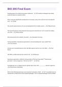 BIO 205 Final Exam Questions And Answers.