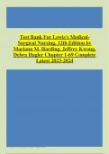 Test Bank For Lewis's MedicalSurgical Nursing&comma; 12th Edition by Mariann M&period; Harding&comma; Jeffrey Kwong&comma; Debra Hagler Chapter 1-69 Complete Latest 2023-2024