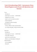 Unit 6 Periodontology OSCE - Instruments (from Dental Hygiene notes) Exam with Questions and Answers