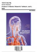 Test Bank: Human Anatomy, 9th Edition by Nath - Chapters 1-28, 9780134320762 | Rationals Included