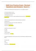 NAB Core Practice Exam / Revised Questions and Answers / Sure A +