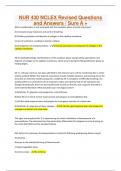 NUR 430 NCLEX Revised Questions and Answers &sol; Sure A &plus;