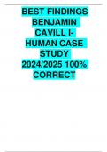 Details of BEST FINDINGS BENJAMIN CAVILL I HUMAN CASE STUDY 2024/2025 100% CORRECT