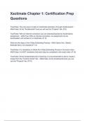 Xactimate Chapter 1&lowbar; Certification Prep Questions with complete solution