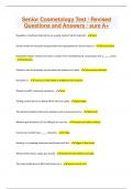 Senior Cosmetology Test &sol; Revised Questions and Answers &sol; sure A&plus;