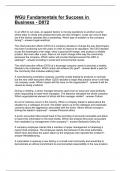 WGU Fundamentals for Success in Business - D072