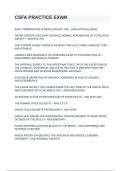 CSFA PRACTICE EXAM with complete solution