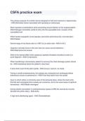 CSFA practice exam with complete solution