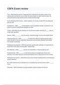 CSFA Exam review with complete solution