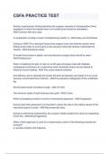 CSFA PRACTICE TEST with complete solution