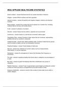 WGU Applied Healthcare Statistics