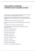 GOLD BOOK LOUISIANA COSMETOLOGY QUIZZES & ANS&excl;&excl;