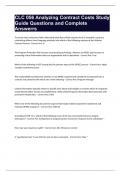CLC 056 Analyzing Contract Costs Study Guide Questions and Complete Answers