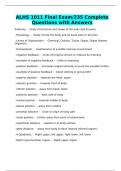 ALHS 1011 Final Exam&sol;235 Complete Questions with Answers
