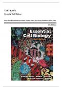 Test Bank - Essential Cell Biology, 6th Edition (Alberts, 2024), Chapter 1-20 | All Chapters