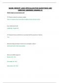 NASM&colon; WEIGHT LOSS SPECIALIZATION QUESTIONS AND  VERIFIED ANSWERS GRADED A&plus;
