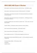 WVU NSG 460 Exam 4 Review &vert; Questions With 100&percnt; Correct Answers &vert; Verified