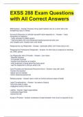 EXSS 288 Exam Questions with All Correct Answers 