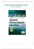 ADVANCED PHARMACOLOGY FOR PRESCRIBERS 1ST EDITION LUU KAYINGO TEST BANK ISBN:9780826195463| COMPLETE GUIDE A+ 2024 UPDATED