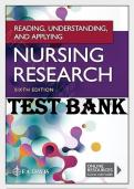 Test Bank for Reading&comma; Understanding&comma; and Applying Nursing Research 6th Edition by James A&period; Fain ISBN 9781719641821