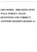 LBO MODEL (BREAKING INTO WALL STREET ) EXAM QUESTIONS AND CORRECT ANSWERS 2024/2025 GRADED A+.