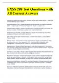 EXSS 288 Test Questions with All Correct Answers 