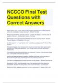 NCCCO Final Test Questions with Correct Answers