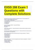 EXSS 288 Exam 1 Questions with Complete Solutions 