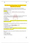 ATI Med Surg Hematology Test Bank Exam 1 Questions & Answers