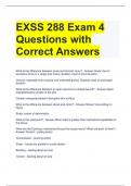 EXSS 288 Exam 4 Questions with Correct Answers 