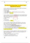 ATI Med Surg Hematology Test Bank Exam 2 Questions & Answers