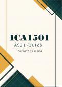 ICA1501 Assignment 1 quiz