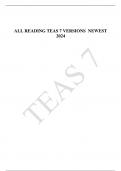 ALL READING TEAS 7 VERSIONS NEWEST  2024