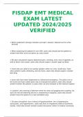 FISDAP EMT MEDICAL EXAM LATEST UPDATED 2024/2025 (VERIFIED)