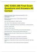 Bundle For EXSS 288 Exam Questions with All Correct Answers