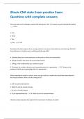 Illinois CNA state Exam practice Exam  Questions with complete answers