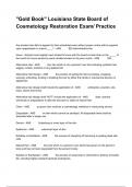 "Gold Book" Louisiana State Board of Cosmetology Restoration Exam&sol; Practice  Questions And Answers