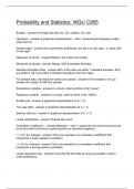 Probability and Statistics&comma; WGU C955