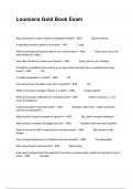 Louisiana Gold Book Exam Questions Graded A&plus; With Complete Solutions