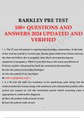 BARKLEY PRE TEST 100 QUESTIONS AND ANSWERS 2024 UPDATED AND VERIFIED CORRECTLY