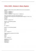 WGU C955 - Module 3&colon; Basic Algebra